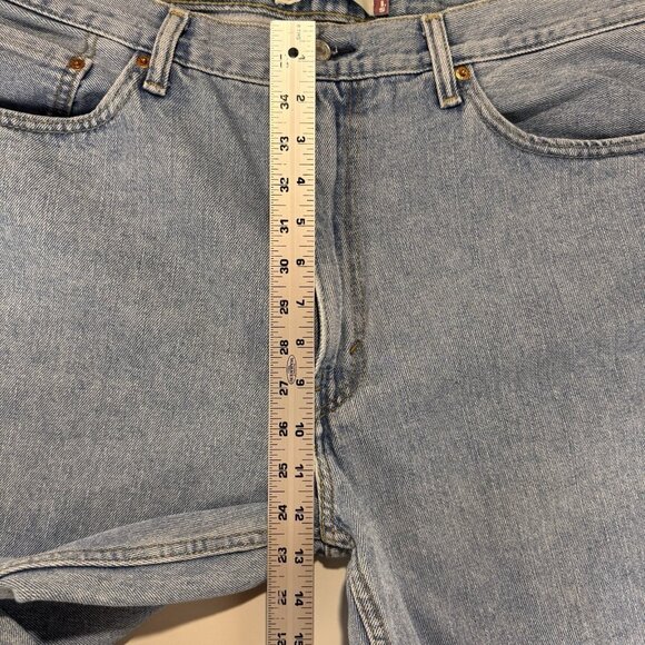 Levis 550 Jeans Mens 40x34 Blue Relaxed Fit Tapered Leg Light Wash Cotton Denim - Picture 9 of 12